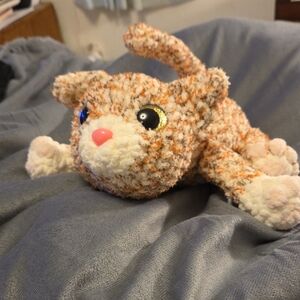Plush Stuffed Cat For Kids - Orange and White
